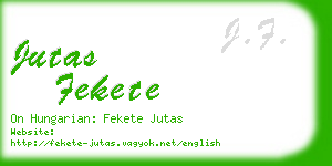 jutas fekete business card